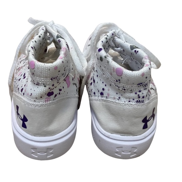 Under Armour Kick It 2 Splatter Mid Top Sneakers Size 2.5 Youth - Picture 5 of 9